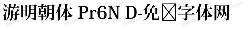 游明朝体 Pr6N D字体转换